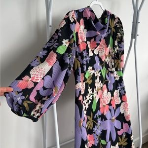 ASOS Fun Floral Maxi Dress with Puffed Sleeves
